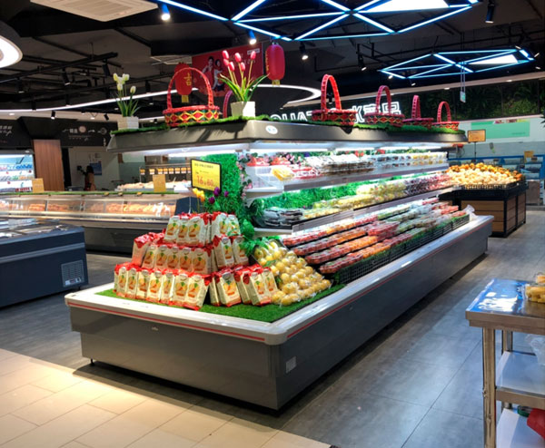 方形環(huán)島風(fēng)幕柜